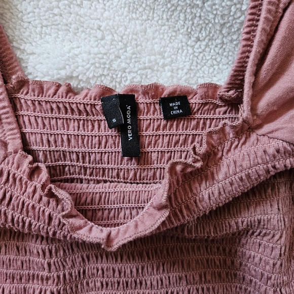 Pink Cropped ribbed top - Picture 2 of 3